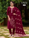 Shagun By Ossm Viscose Roman Silk Kurti With Bottom Dupatta Orders In India